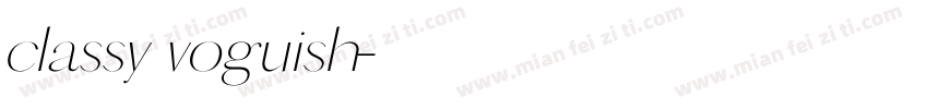 classy voguish字体转换